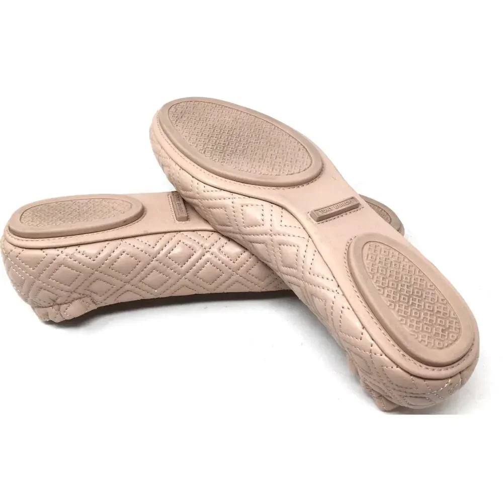 Tory Burch Quilted Minnie Women's Size 7M Light Pink Ballet Flat Slip-On Shoes